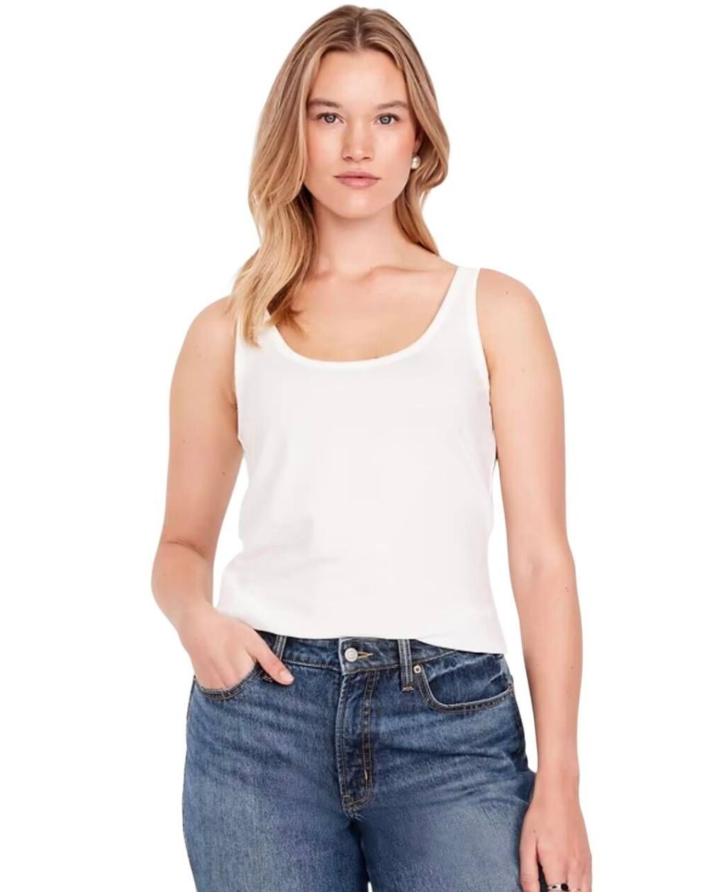 NWT Old Navy White Scoop Neck Tank Top 2XL